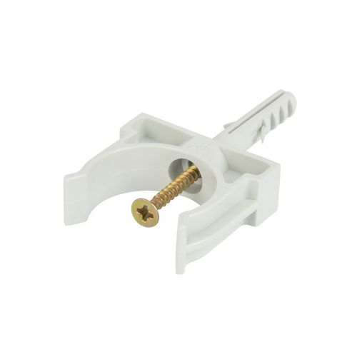 Крепеж-клипса для трубы 32 мм дюбель с винтом 5 шт ДКС