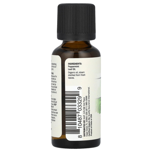 Dr. Mercola, Органическое эфирное масло, перечная мята, 30 мл (1 жидк. унц.)