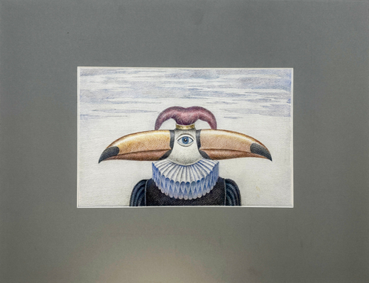 Пешков Р.В. Арлекин. Бумага, цветные карандаши. 2005 г.