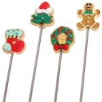 Набор для десерта «Символы праздника» 4предмета (2ложки+2вилки) в подарочной коробке,цвет серебро