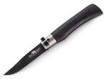 Нож складной Old Bear Total Black M, сталь 1.4060, PTFE, чёрный ламинат