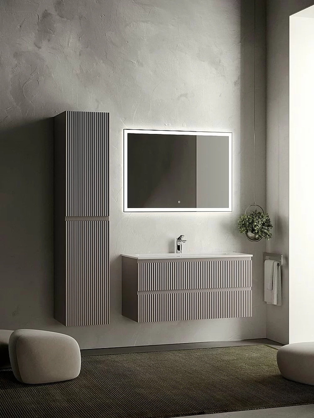 Тумба с раковиной Sancos SNOB R SNR100SM 100 Doha Soft