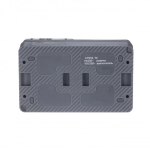 ATLASDESIGN PROFI IP54 О/У БЛОК: РОЗЕТКА с заземл. со шт., 16А, ВЫКЛЮЧАТЕЛЬ 1-клав., 10АХ, АНТРАЦИТ