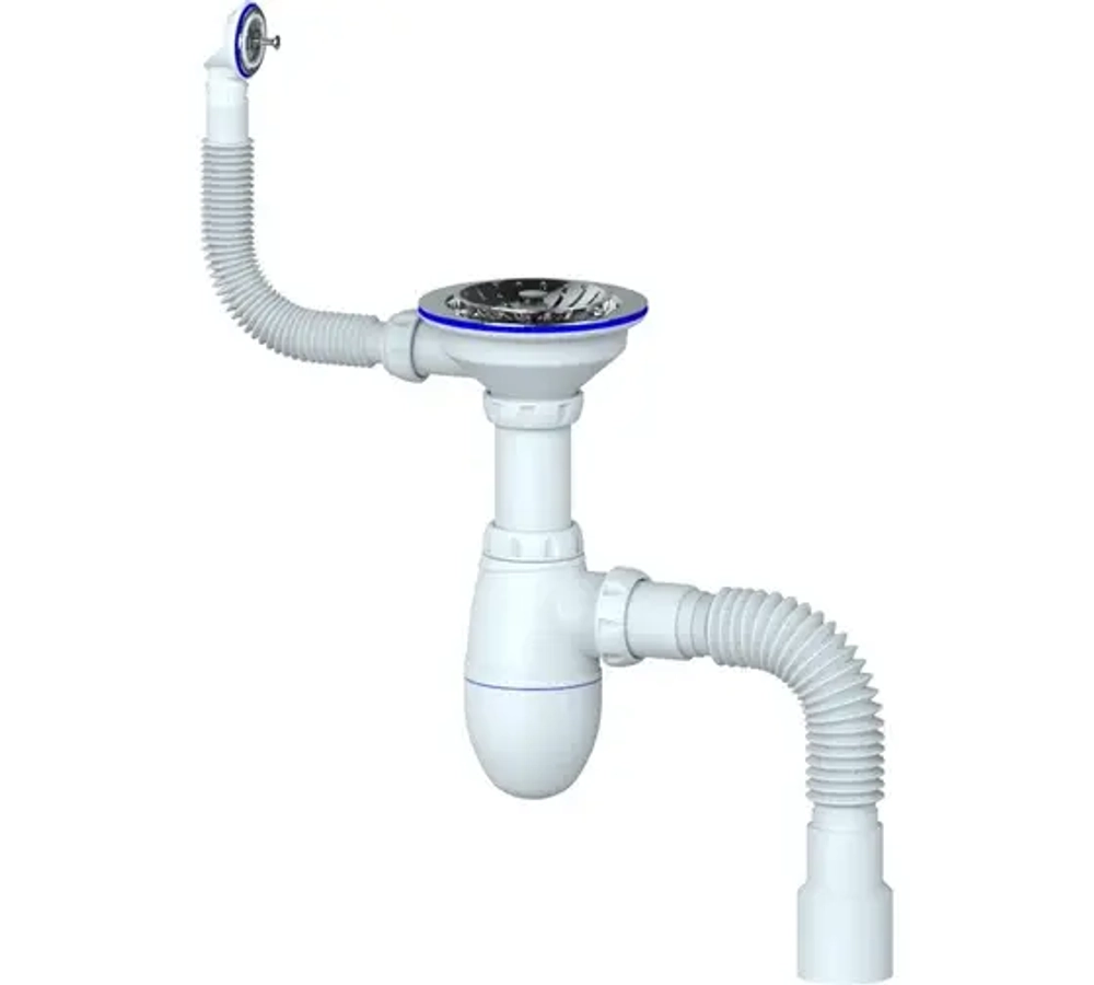 Сифон д/кухни B-426 3.1/2" х 40 c кругл/пер.UNICORN