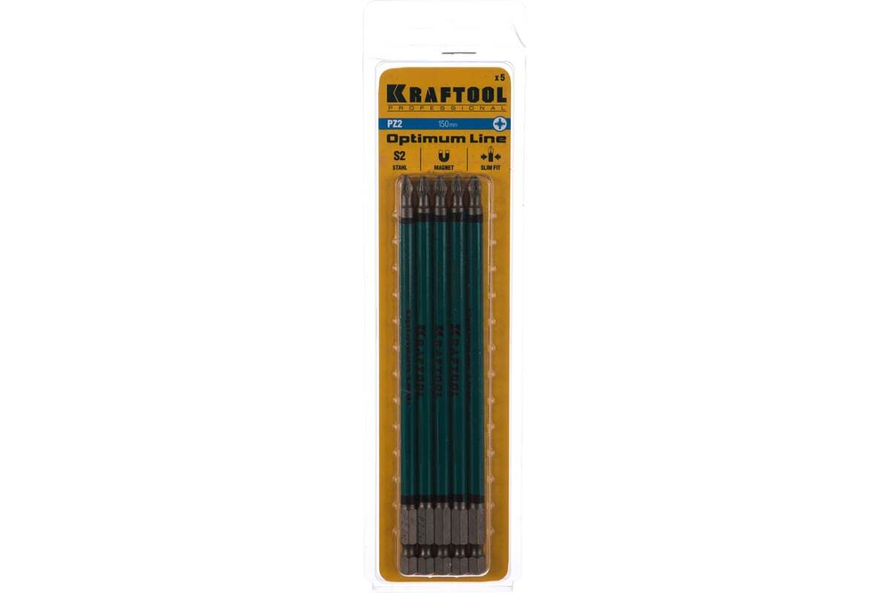 KRAFTOOL  OPTIMUM PZ 2, 150 мм, 5 шт, Биты (26124-2-150-5)