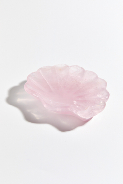 Ракушка из розового кварца L
