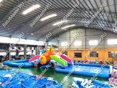 Надувной назменый аквапарк «Субмарина», 20*12*5 м