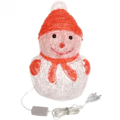 Фигура светодиодная «Снеговичок в варежках» 21х19х25 см
