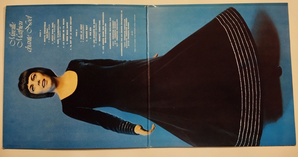 Винтажная виниловая пластинка LP Mireille Mathieu Мирей Матье Chante Noel (France 1979)