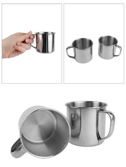 Набор туристической посуды 8 предметов Kamille KM 2119 из нержавеющей стали