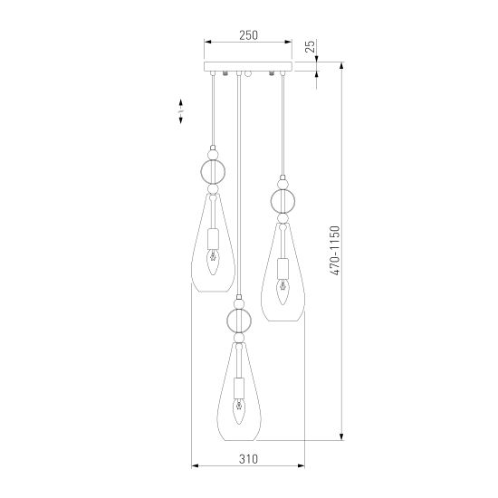 50202/3 / подвесной светильник / хром