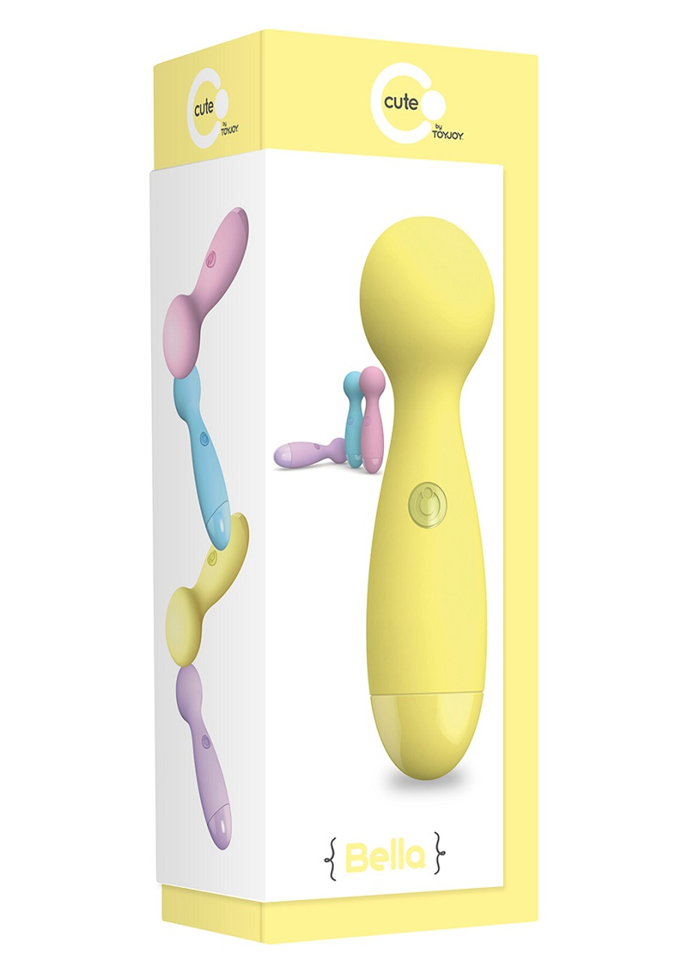 Жёлтый вибромассажер BELLA LARGE WAND MASSAGER - 19 см.