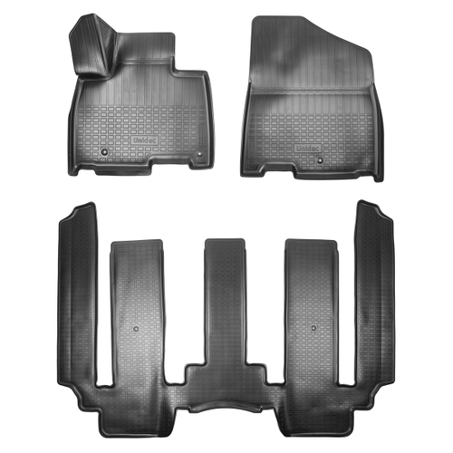 Ковры в салон Norplast/Unidec для Kia Carnival IV (2020-), Черный, 1, 2 ряд 8 мест, арт.NPA10-C43-034