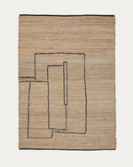 Ковер Velira из джута с графическим рисунком 200 x 300 см