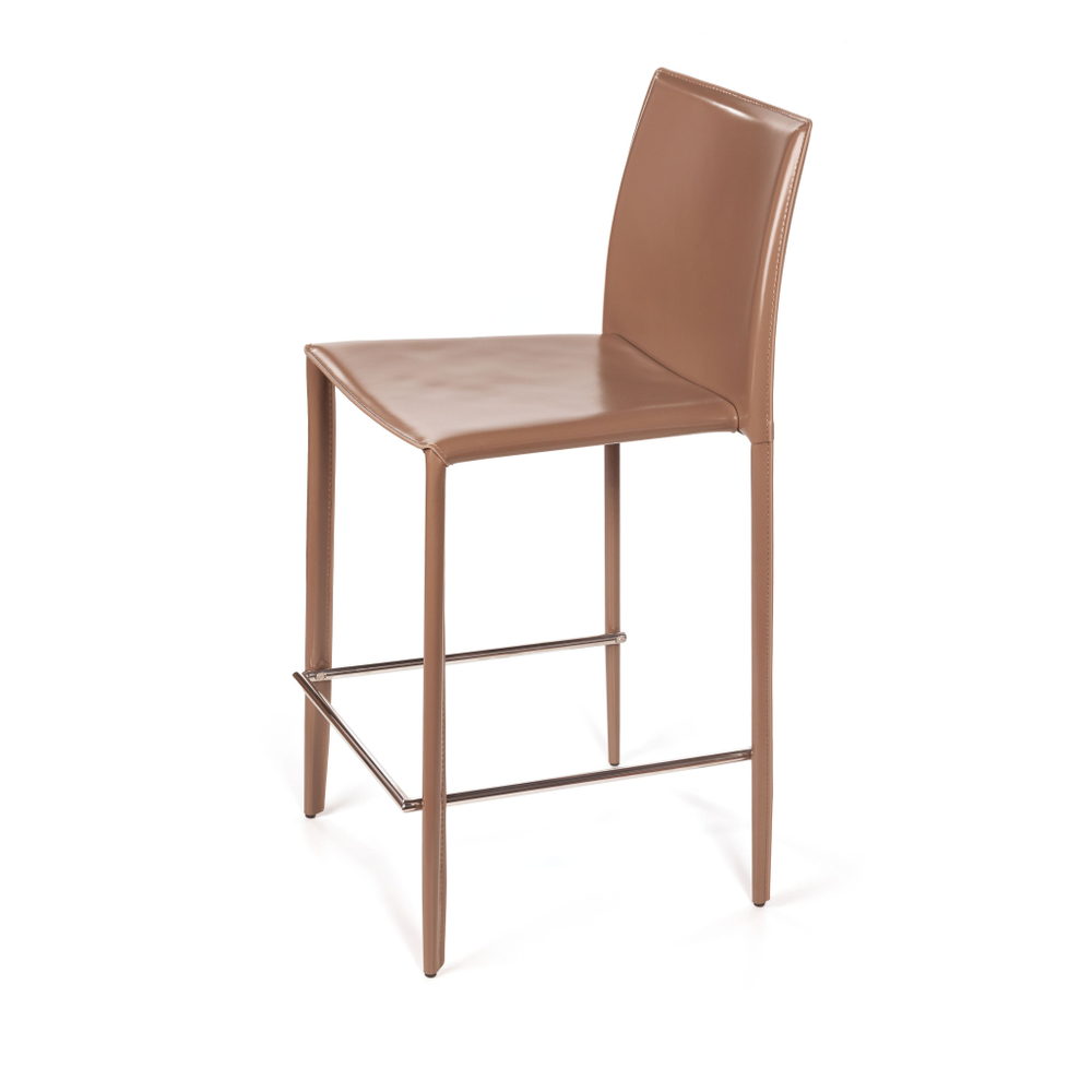 Стул полубарный Rolf, кожа капучино