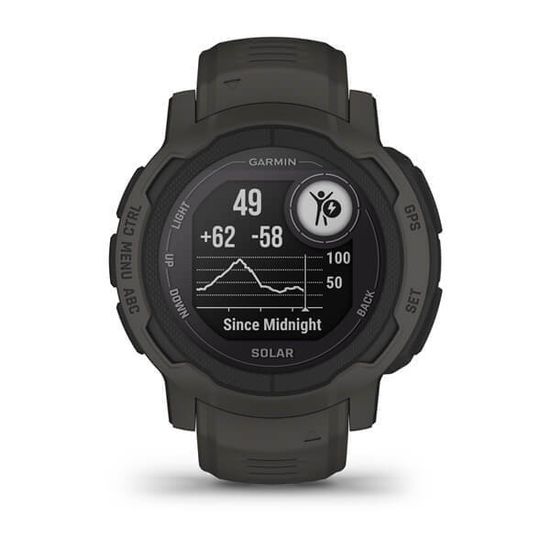 Спортивные прочные часы Garmin Instinct 2, Solar, Graphite, 010-02627-00