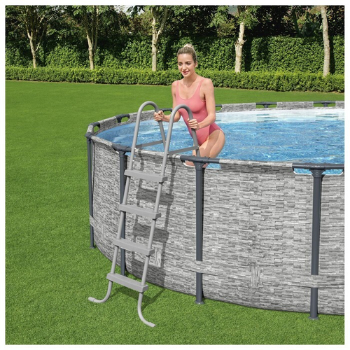 Лестница для бассейнов, высота 107 см, 58335 Bestway, без площадки