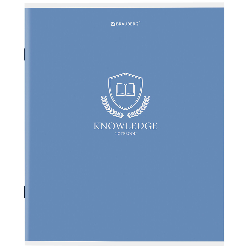 Тетрадь А5, 80 л., BRAUBERG, скоба, клетка, обложка картон, "Knowledge", 404409