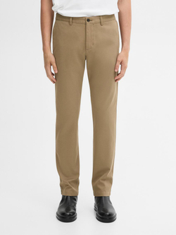 Massimo Dutti Зауженные брюки из смесового хлопка, цвет виски