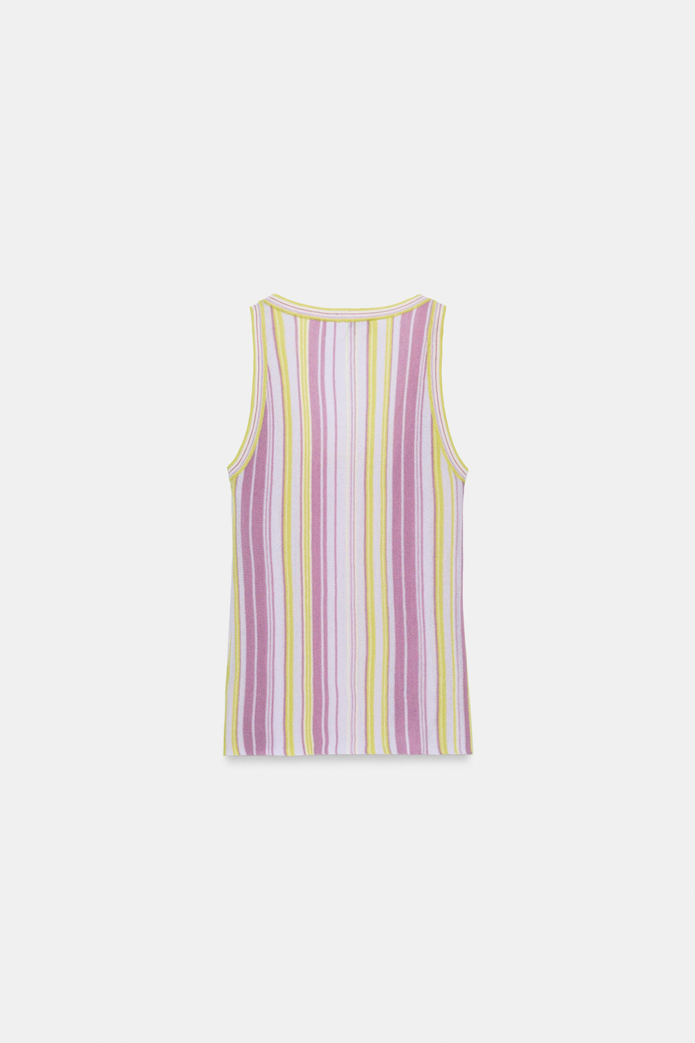 ZARA ТРИКОТАЖНЫЙ ТОП В ПОЛОСКУ, РАЗНОЦВЕТНЫЙ