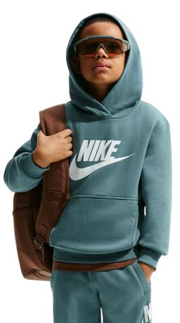 Детская теннисная толстовка Nike Kids Sportswear Club Fleece - mineral slate/white