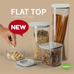 Контейнер для хранения 600мл Qualy с плоской крышкой белый