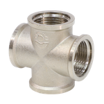 Крест латунь никель Ду 25 (1") ВР VALFEX VF.760.N.100