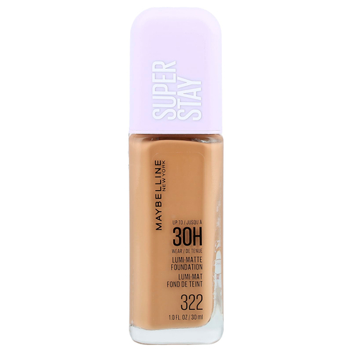 Maybelline, Super Stay, тональный крем сияющий, матовый, тон 322, 30 мл (1 жидк. унция)