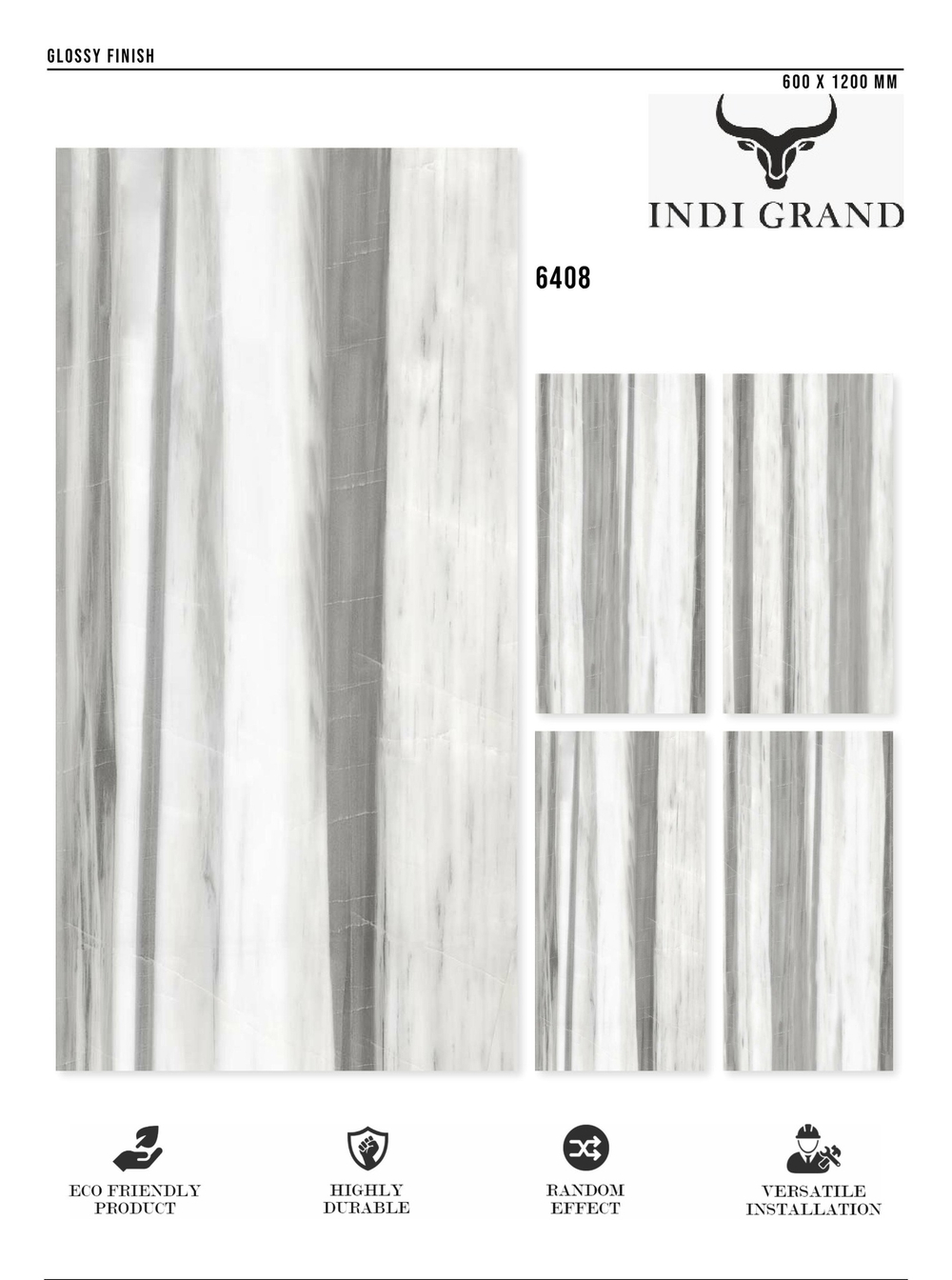 Керамогранит glossy №5, 60х120, 6408