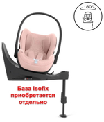 Коляска Cybex Coya Matt Black Frame Cloud T i-Size Peach Pink Plus Leaf Green с дождевиком