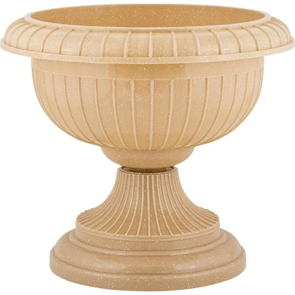 Вазон на ножке большой D 395 мм, песчаный кварц