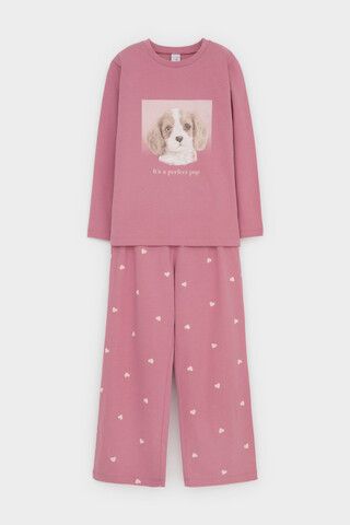 пижама  для девочки  К 1623/пепельная роза,милые сердечки