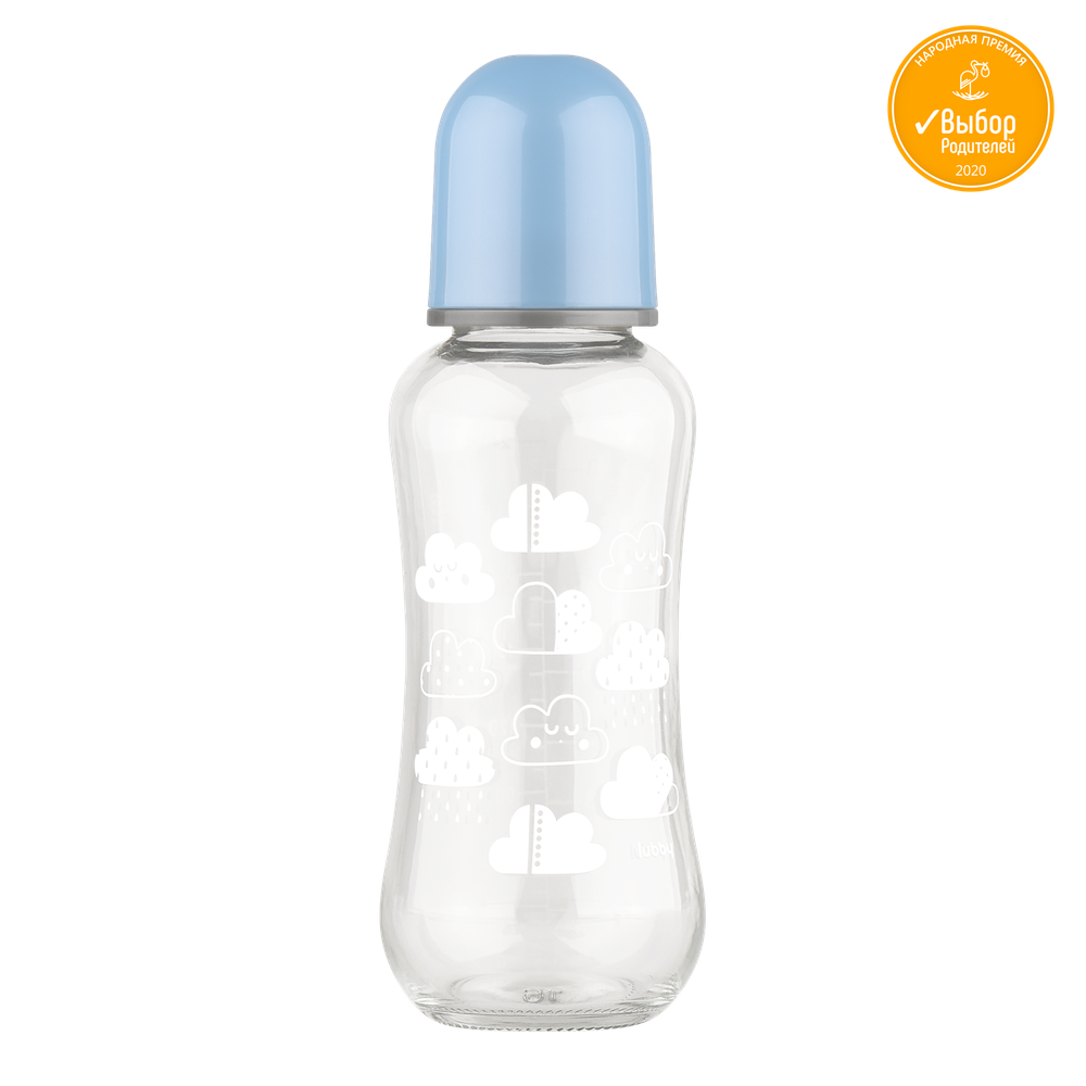Бутылочка для кормления с соск. мол., с тал., от 0 мес, 250 мл, стекло, сил.арт.16031