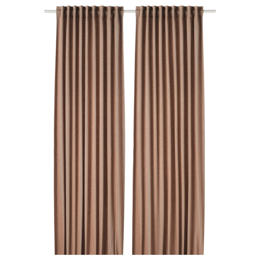IKEA TIBAST  (ИКЕА ТИБАСТ)  -  Шторы, 1 пара, на ленте/темно-красные, 145x300 см