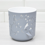 Кашпо Колибри 1,25л, серый жемчуг/белый