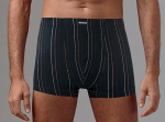 Мужские трусы-боксеры с тонкими разноцветными полосками (Размер: M) (Цвет: черный)