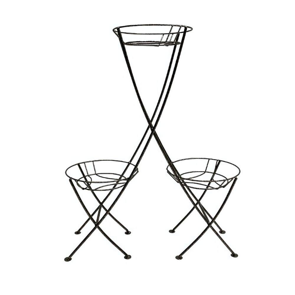 Подставка для цветов напольная "Икс" на 3 горшка, металл М0000240