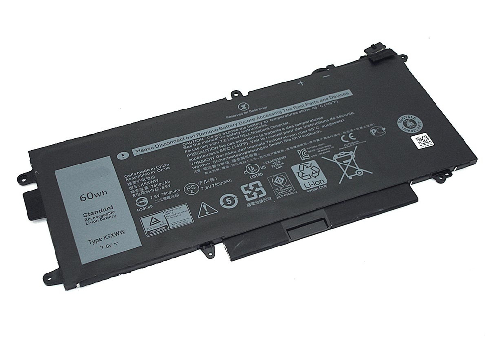 Аккумуляторная батарея для ноутбука Dell Latitude 12 5289 (K5XWW) 7.6V 7500mAh
