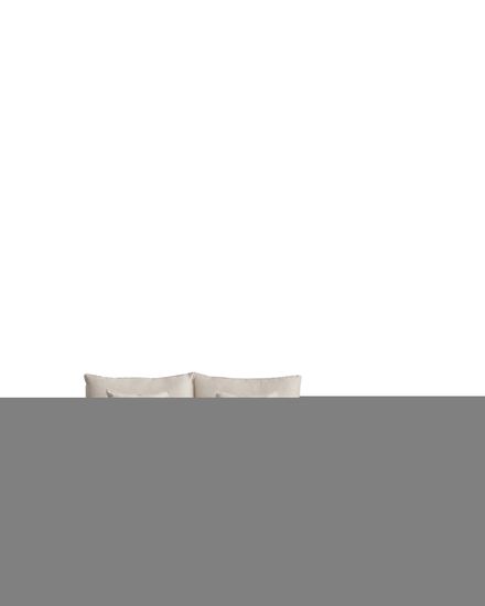 Модульный диван Anarela из бежевого льна и вискозы с торцевым модулем и съемным чехлом, 270 см