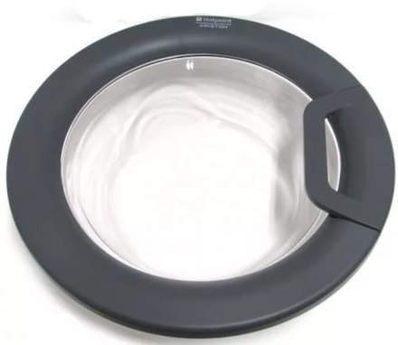 Люк в сборе (стекло люка в сборе с обрамлением) для стиральной машины Индезит/Ariston 294779