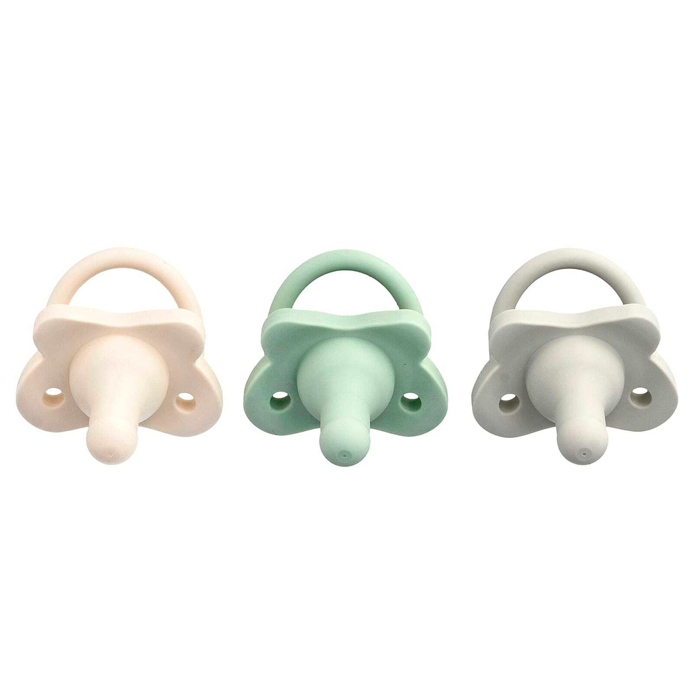 Dr. Brown's, HappyPaci™, соска для детей 0–6 месяцев, зеленый, серый и бежевый, 3 шт.