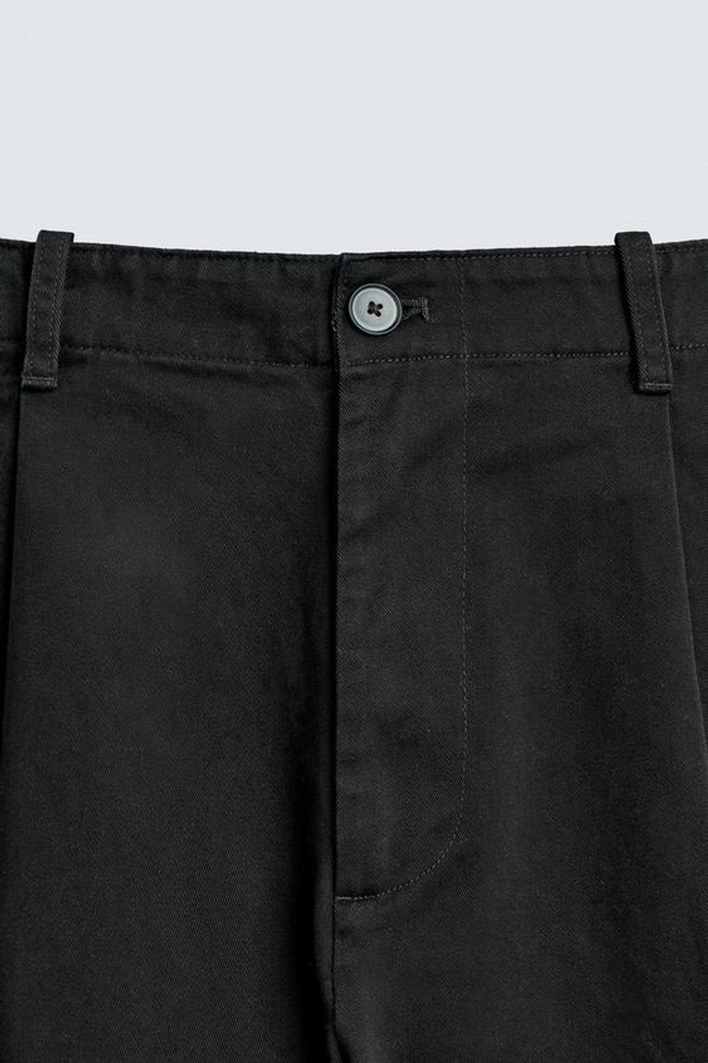 ZARA БРЮКИ RELAXED BALLOON FIT СО СКЛАДКАМИ, ЧЕРНЫЙ