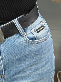 Брюки джинсовые женские арт. 1809 цвет "синий"