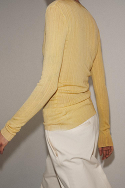 ZARA КАРДИГАН В РУБЧИК, ЖЕЛТЫЙ