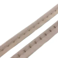 Крючки на ленте однорядные серебристый пион (цв. 168), Arta-F