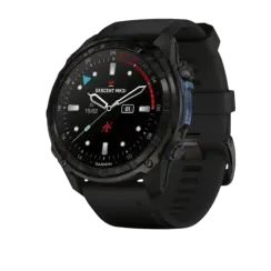 Garmin Descent Mk3i – 51 мм, титановый угольно-серый, DLC, черный силиконовый ремешок