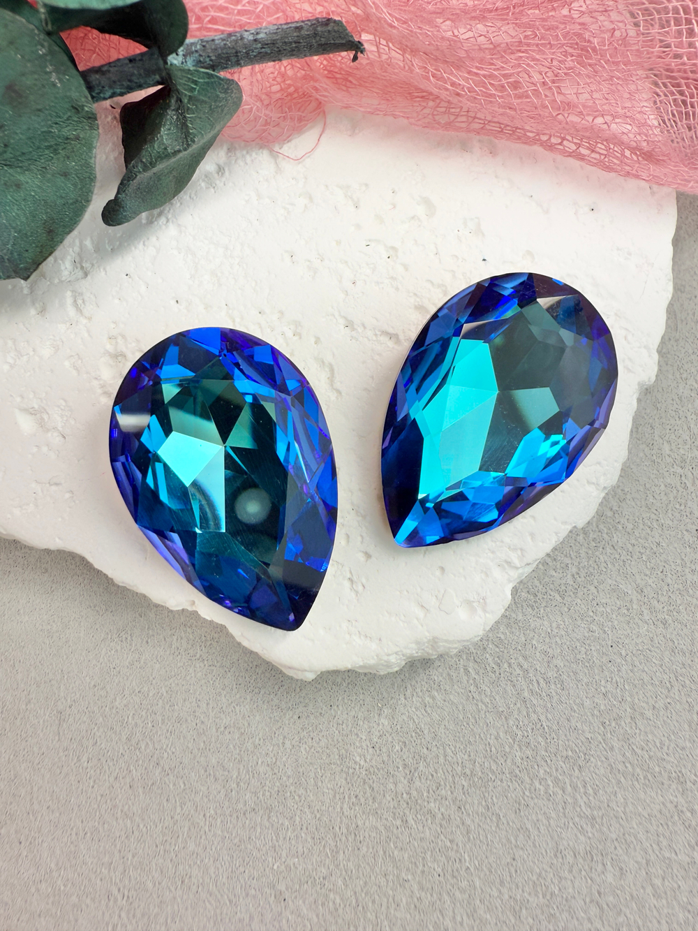 Капля Drop 30*20 мм, Bermuda Blue