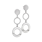 Серьги Boccadamo XOR248 BW/S с кристаллами Swarovski, покрытием родием