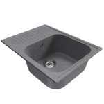 Мойка ML-GM18 КОМФОРТ с крылом, графит (342), 640*490*190мм