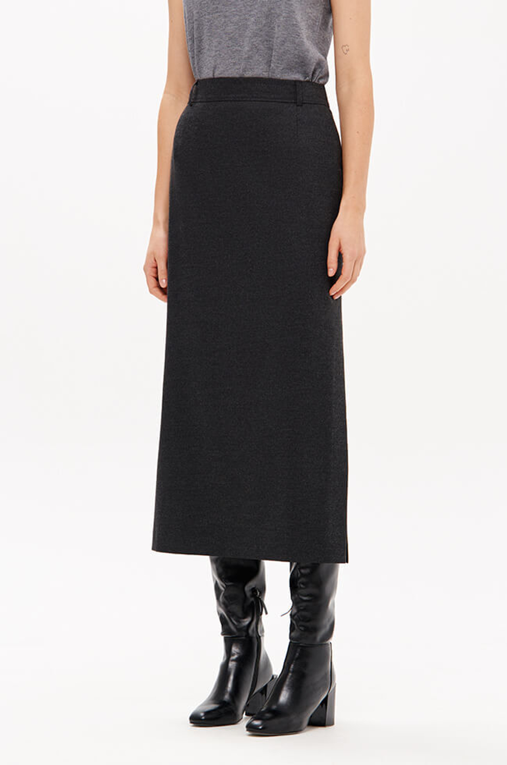 4904 Юбка женская (темно-серый)